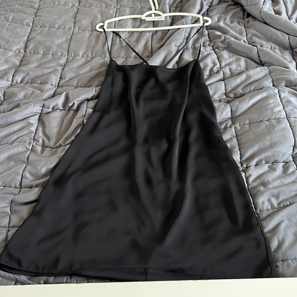 Aritzia black silk op n back dress - Picture 1 of 3